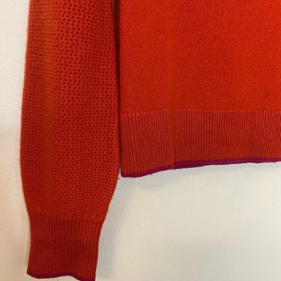 Rag And Bone Cashmere Mock Neck Mixed Knit Sweater - Picture 7 of 7